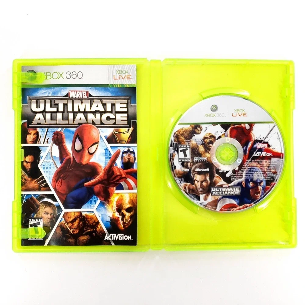 Marvel: Ultimate Alliance (Microsoft Xbox 360, 2006) Complete No Poster Tested